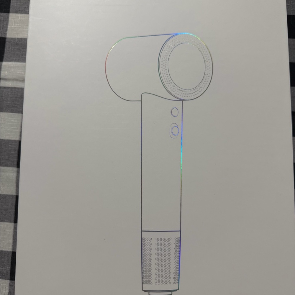 Sleek White Hair Dryer Illustration